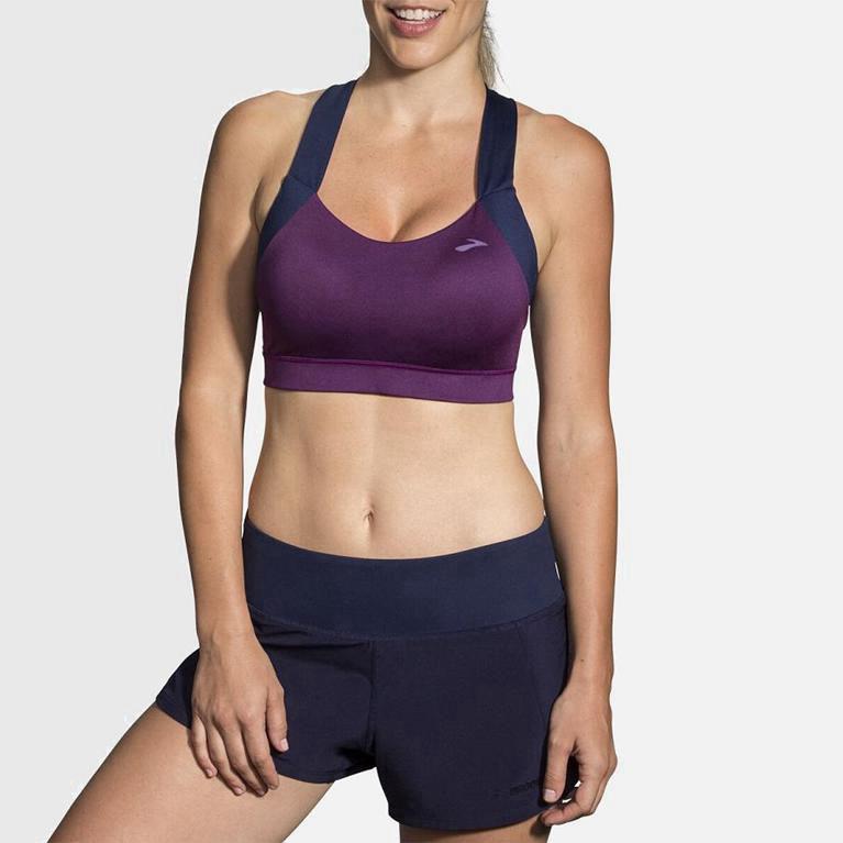 Brooks Women's Uplift Crossback Running Bra Singapore - Purple (96210-UKOX)